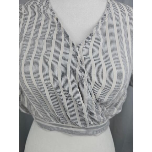 Favluv Cottagecore Women's Striped Tie‎ Back Top Striped - Picture 6 of 16